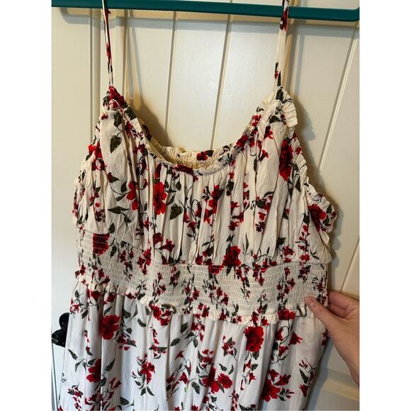 NWT Old Navy Roses Sleeveless Fit Flare Smocked Midi Cami Dress Size XXL 763362 - Picture 5 of 12